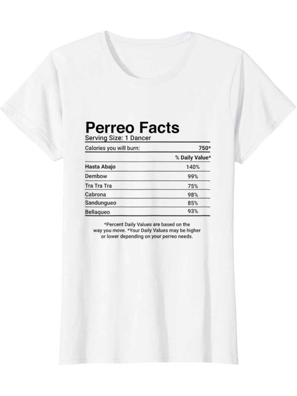 Trendy Dembow T-Shirt - Hasta Abajo, Perreo Facts, Bellaqueo & Sandungueo Style